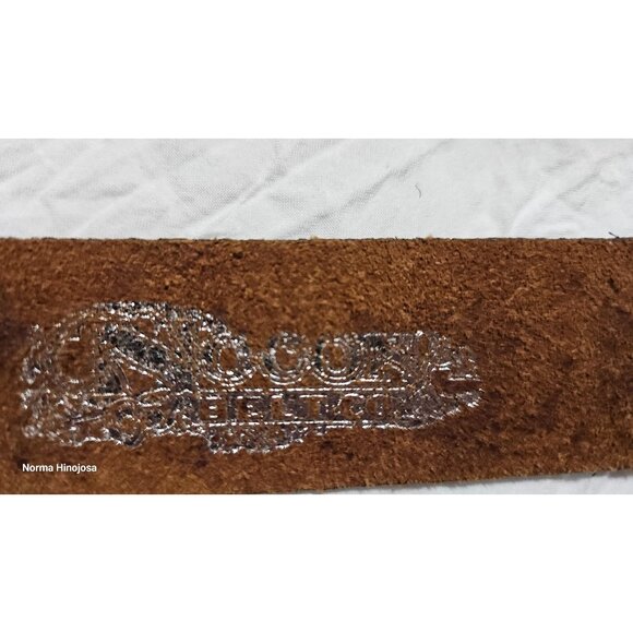 Vintage Nocona Boys Leather Belt With Western Embossed Design & Silver-Tone Buck - Picture 8 of 10